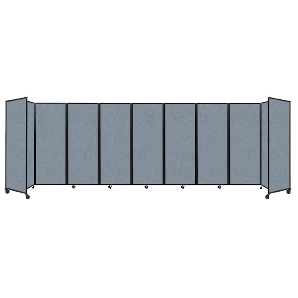 Room Divider 360 Folding Portable Partition 25' x 7'6" Powder Blue Fabric